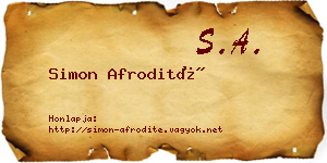 Simon Afrodité névjegykártya