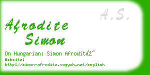 afrodite simon business card